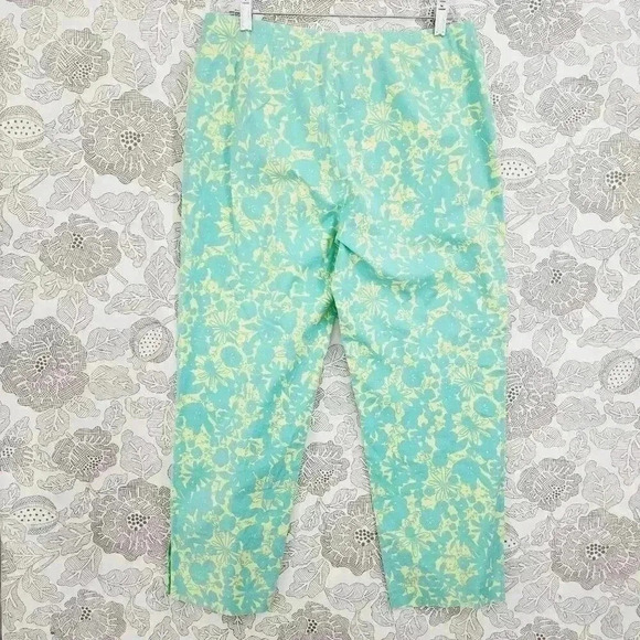 Sigrid Olsen Sport Womens Floral Cropped Pants Size 10 Cotton/Spandex Blend - Picture 2 of 7